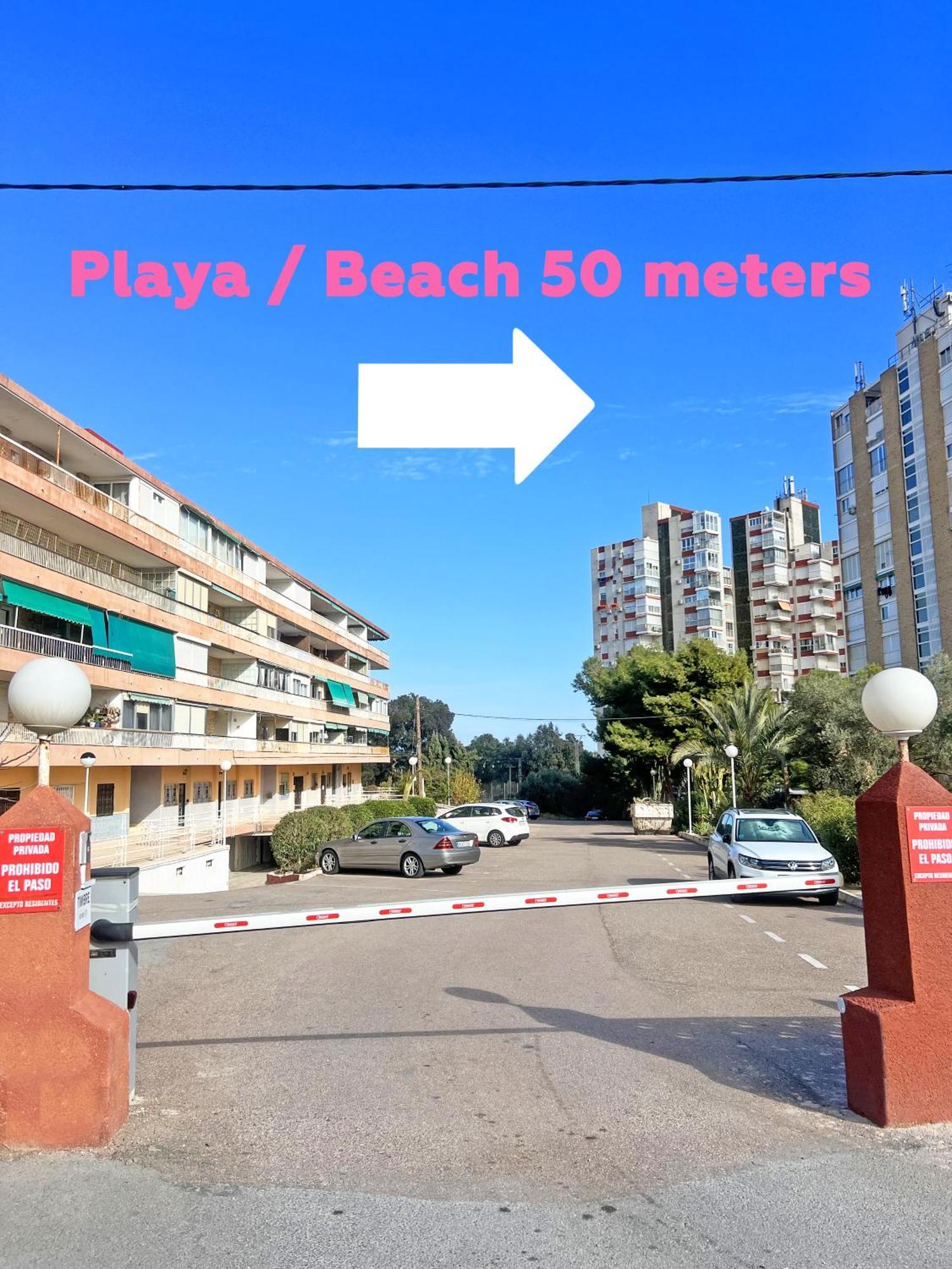 阿利坎特A 100M De La Playa. 2 Hab. A/C公寓 外观 照片
